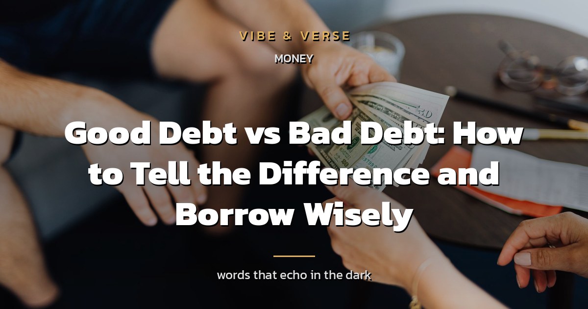 Good Debt vs Bad Debt: How to Tell the Difference and Borrow Wisely