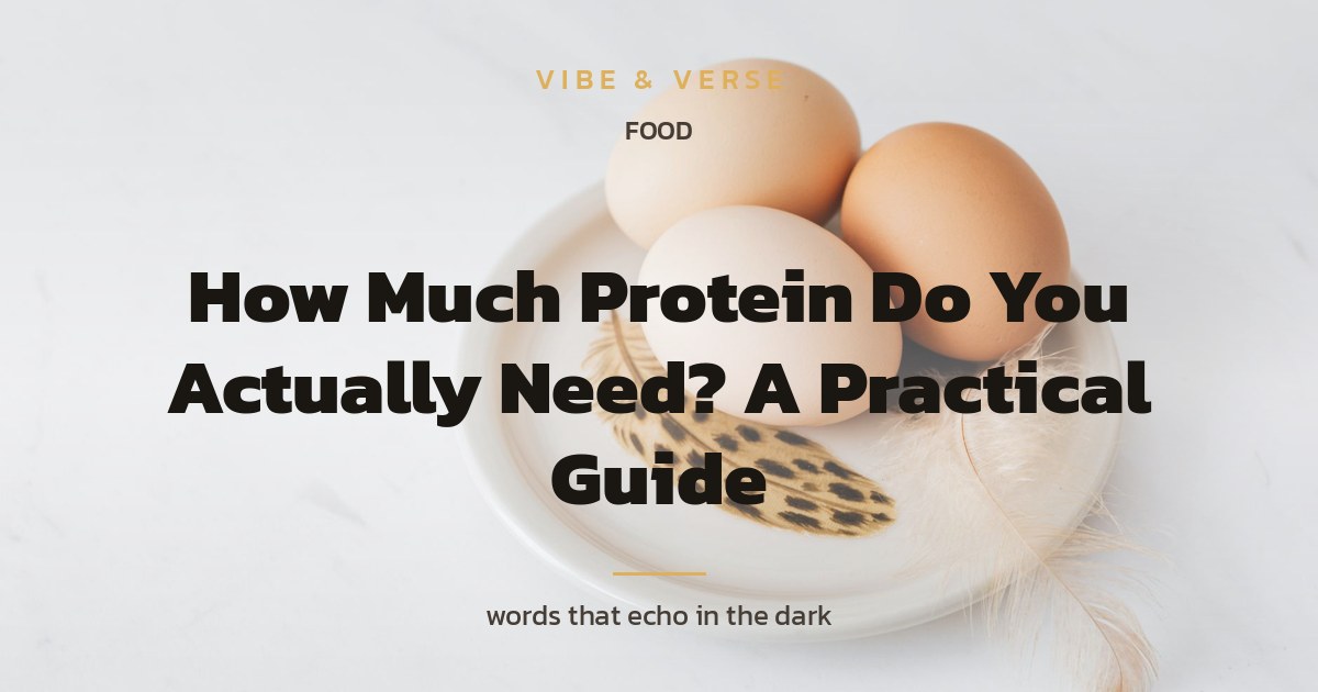 How Much Protein Do You Actually Need? A Practical Guide